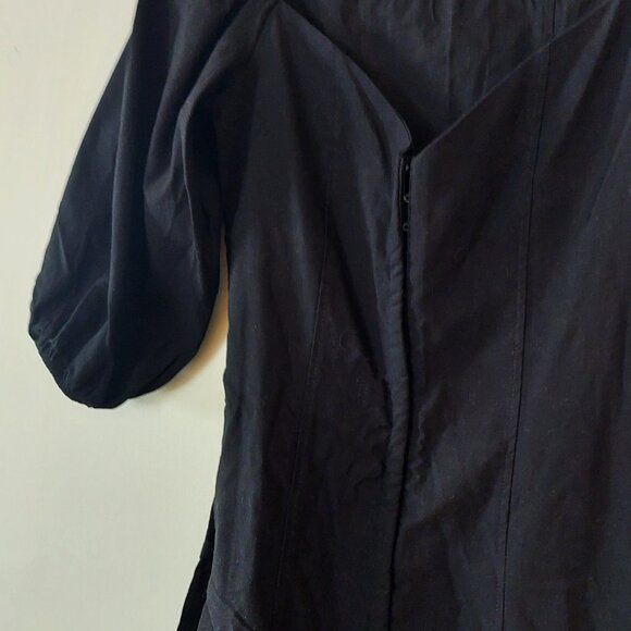 NWT New ZARA Fit and Flare Bishop Sleeve Hook and Eye Corset Dress Sz XS - Picture 2 of 5